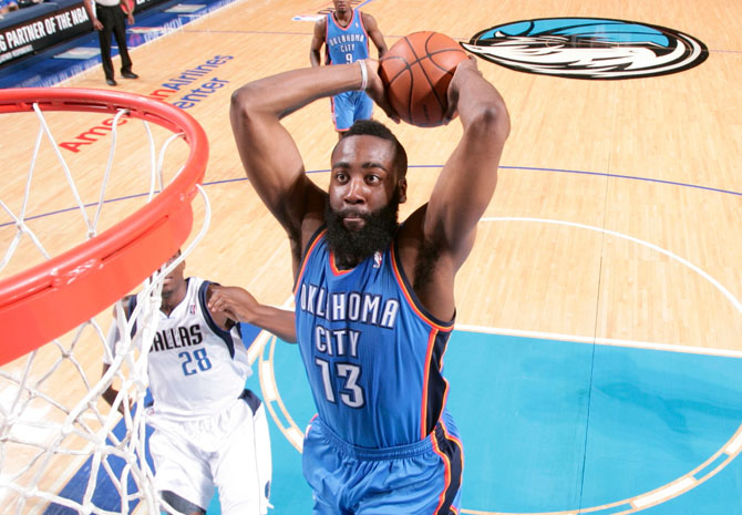 thunder james harden #13 blue jersey